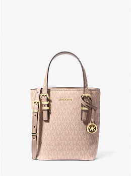 Сумка-Трансформер из кожи с фирменным логотипом Quinn очень маленького размера Michael Kors, бежевый 32t5gqnc1b | ballet