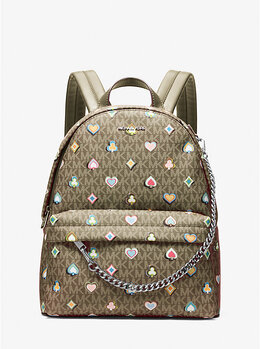 Средний рюкзак с фирменным логотипом Slater Michael Kors, зеленый 35f5s04b6i | olive