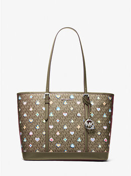 Сумка-Тоут с большим фирменным логотипом Jet set Michael Kors, зеленый 35f5stvt3u | olive