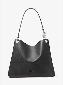 Большая сумка через плечо Christina из шагреневой кожи Michael Kors, черный 35t5s8we6l | black