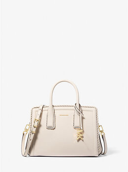 Маленькая кожаная сумка Лайла Michael Kors, бежевый 30t5g9is1l | lt cream