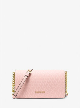 Сумка через плечо Jet Set среднего размера с фирменным логотипом Michael Kors, красный 35f5gtvc8v | powder blush