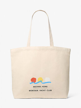 Сумка-Тоут из хлопкового полотна Michael Kors, бежевый mk2506022 | natural