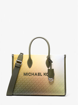 Сумка-Тоут Mirella среднего размера с фирменным логотипом и эффектом омбре Michael Kors, мультиколор 35f5s7zt2b | olive combo