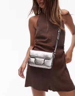 Сумка-кроссбоди Allsaints Jupiter в серебряном цвете 145392484 | silver