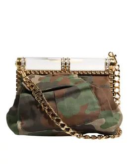 Dolce & Gabbana Multicolor Sicily Medium Camouflage Shoulder Strap Bag bag4726