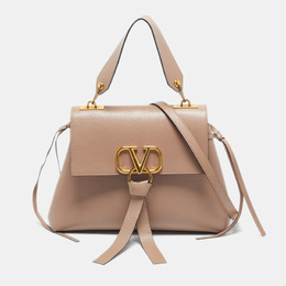 Valentino Beige Leather Vring Top Handle Bag 1191054