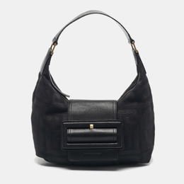 Givenchy Black Logo Jacquard Nylon Hobo 1191078
