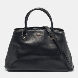 Coach Black Leather Margot Carryall Satchel 1191058