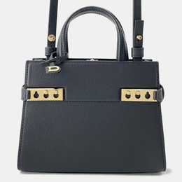 Delvaux Tempe Crash Small Black Calf Leather Bag 1190362