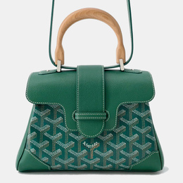 Goyard Saigon Mini Green Leather Pvc Coated Canvas Bag 1190361