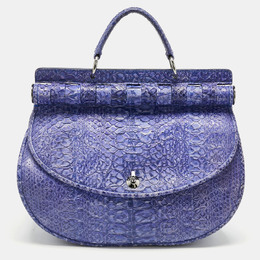 Versace Purple Python Top Handle Bag 1190340