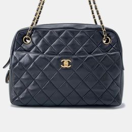 Chanel Matelasse Camera Case Black Lambskin Chain Shoulder Bag 1190338