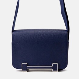 Hermes Geta Navy Chevre Myzore Goatskin Messenger Bag 1190261