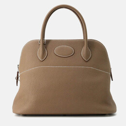Hermes Bolide 31 Etoupe Taurillon Clemence Satchel Bag 1190292