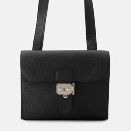 Hermes Sac A Depeches 21 Black Togo Leather Messenger Bag 1190306