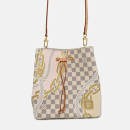 Louis Vuitton Neonoe MM White Damier Azur Shoulder Bag 1190307