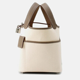 Hermes Picotin Lock Cargo 18 Ecru/Etoupe Towar Goeran Swift Leather Bucket Bag 1190300