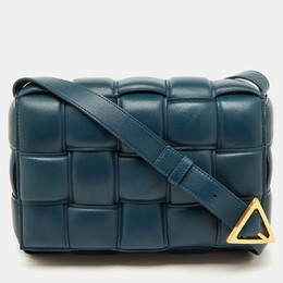 Bottega Veneta Teal Blue Leather Cassette Padded Shoulder Bag 1189610