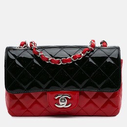 Chanel Classic Single Flap Mini Rectangular Bicolor Patent Bag 1189082