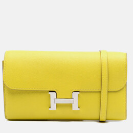 Hermes Constance Wallet To Go Evercolor Leather Clutch Bag 1189046