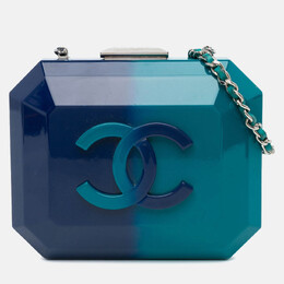 Chanel Plexiglass Clutch Mini Ombre CC Chain Shoulder Bag 1189054