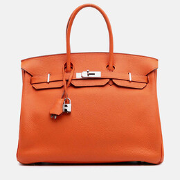 Hermes Birkin Retourne 35 Orange Togo Leather Tote Bag 1189041