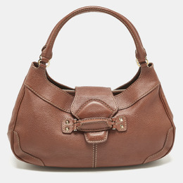 Tod's Brown Leather Studs Hobo 1188768