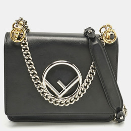 Fendi Black Leather Small Kan I F Shoulder Bag 1188777