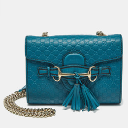 Gucci Teal Green MicroGuccissima Leather Mini Emily Chain Shoulder Bag 1188593