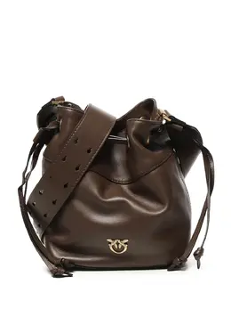 Pinko logo-plaque bucket bag 31248809