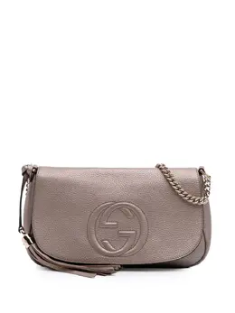 Gucci 2016-2025 Medium Metallic Leather Soho Chain Flap crossbody bag 31476919