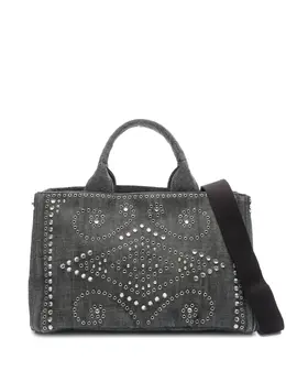 Prada 2010-2020 Denim Canapa Bijoux satchel 31473440
