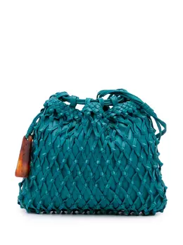 Chanel 1997-1999 Woven Lambskin Drawstring Pouch crossbody bag 31525071