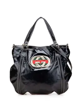 Gucci 2016-2025 Medium Patent Web Britt satchel 31525957