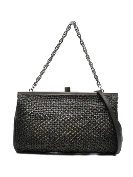 Reptile's House woven-leather chain clutch 31315187