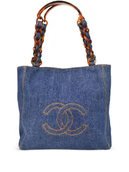 Chanel 1998 denim chain tote bag 31291177