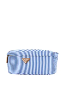 Сумка на пояс в полоску Prada, синий 31470992 | синий