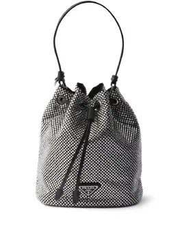 Prada crystal-embellished bucket bag 31067179