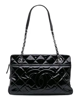 Chanel 2012 Medium CC Patent Soft Shopper tote bag 31522381