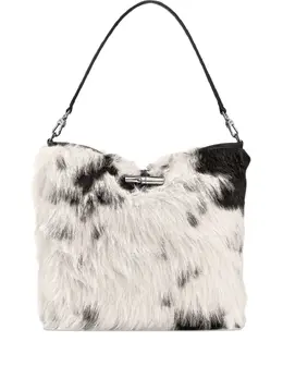 Longchamp Le Roseau faux-fur clasp shoulder bag 30212762