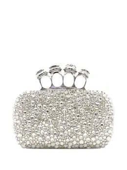 Alexander McQueen Spider knuckle-ring embellished clutch 31331835