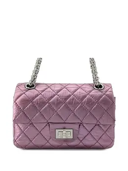 Chanel 2012 Mini Reissue 2.55 Quilted Metallic Lambskin Double Flap crossbody bag 31514060