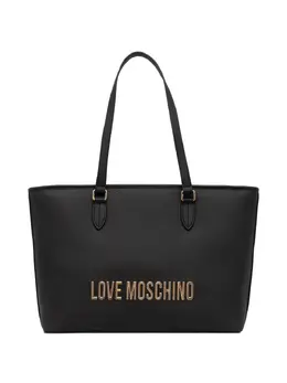 Love Moschino medium logo-plaque tote bag 31218429