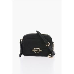 Сумка через плечо LOVE из нейлона с золотым логотипом Moschino, черный 0017623602 | black