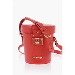 Кожаная сумка-ведро LOVE с поворотным замком Moschino, красный 0017623700 | red