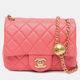 Chanel Classic Pearl Crush Single Flap Mini Square Lambskin Shoulder Bag 1191744