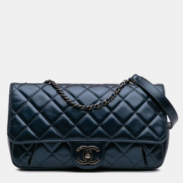 Chanel Coco Pleats Flap Quilted Glazed Calfskin Shoulder Bag 1191733
