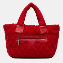 Chanel Red Small Quilted Nylon Coco Cocoon Tote 1191929