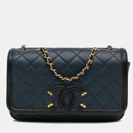 Chanel CC Filigree Flap Small Caviar Leather Shoulder Bag 1191721